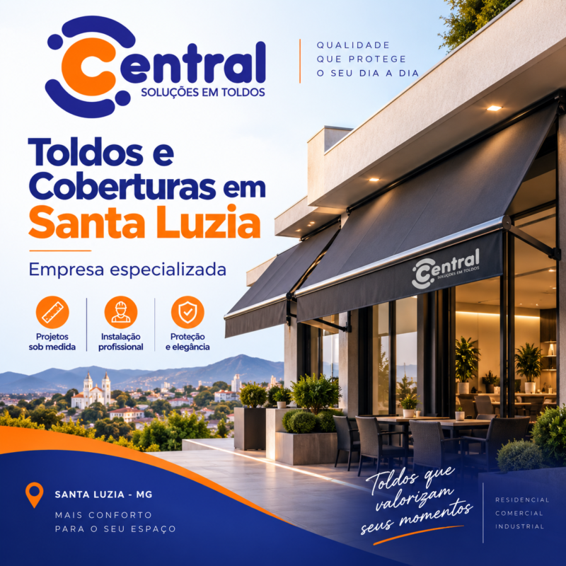 Toldos e Coberturas em Santa Luzia: Empresa Especializada para Projetos Residenciais e Comerciais