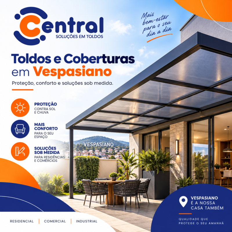 Toldos e Coberturas em Vespasiano: Proteção, Conforto e Soluções Sob Medida